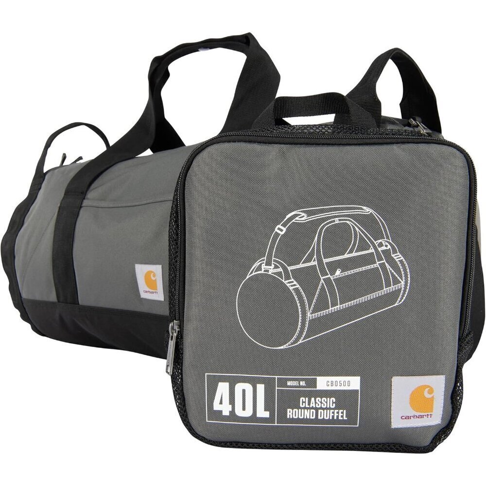 Classic Round Duffel with Utility Pouch, Heavy-Duty, Water-Resistant Packable Ge